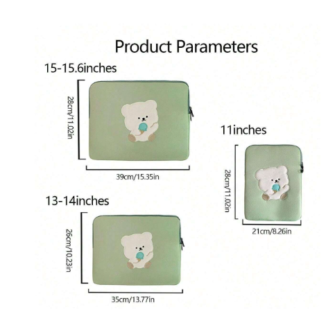 Green Bear - Bolso protector para laptop o tablet