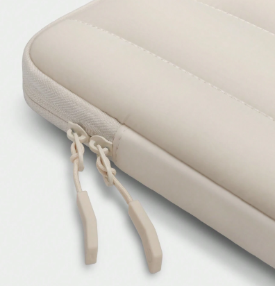 Beige Lines Puffy - Bolso protector para laptop o tablet