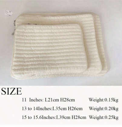 Beige Wrinky - Bolso protector para laptop o tablet