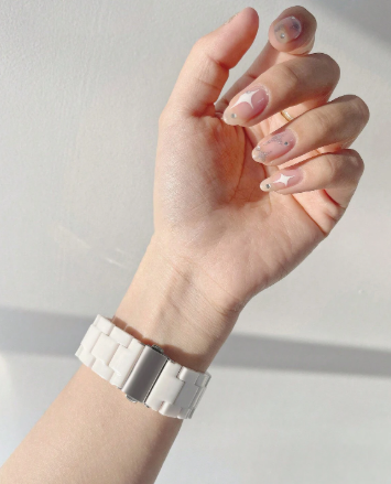 White Simple - Set brazalete + protector de bordes