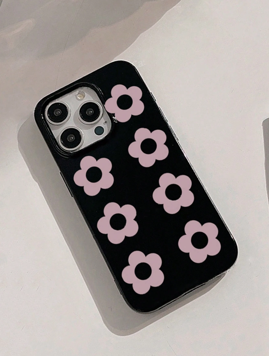 Pink and black flower