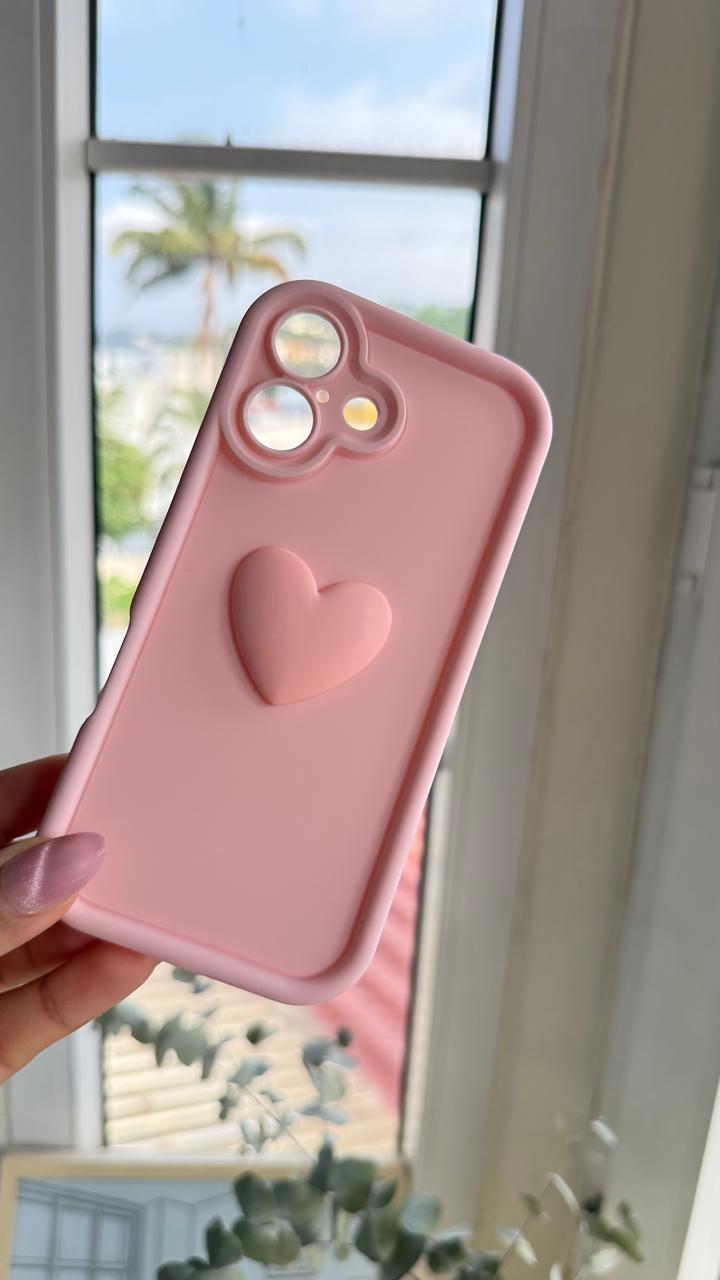 Pink Heart para iPhone 16 normal