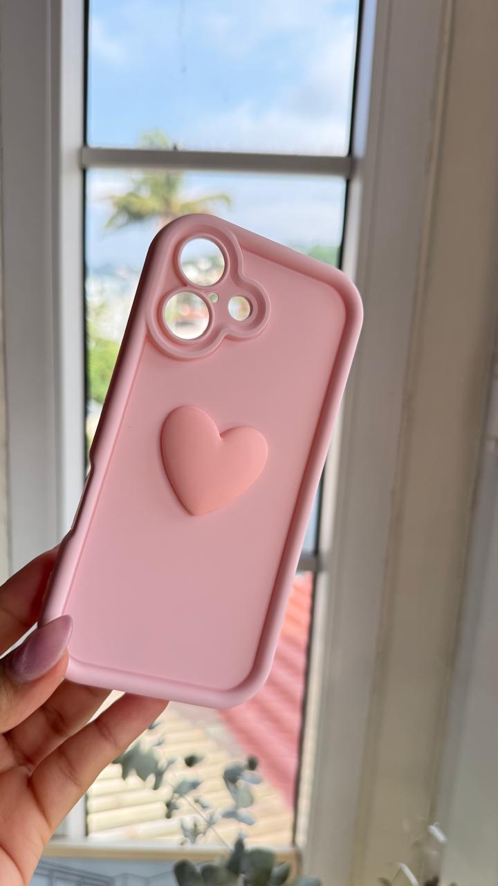 Pink Heart para iPhone 16 normal