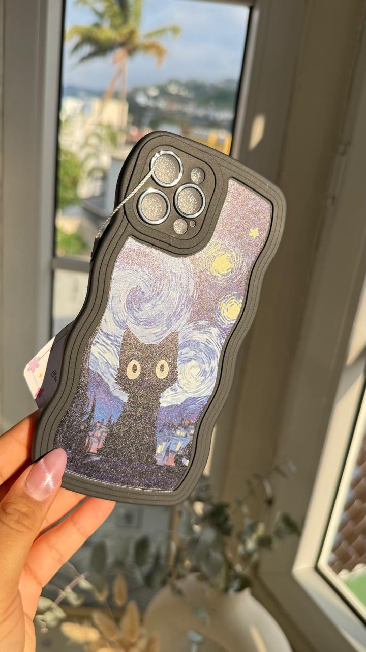 Starry Night Cat para iPhone 12 Pro Max