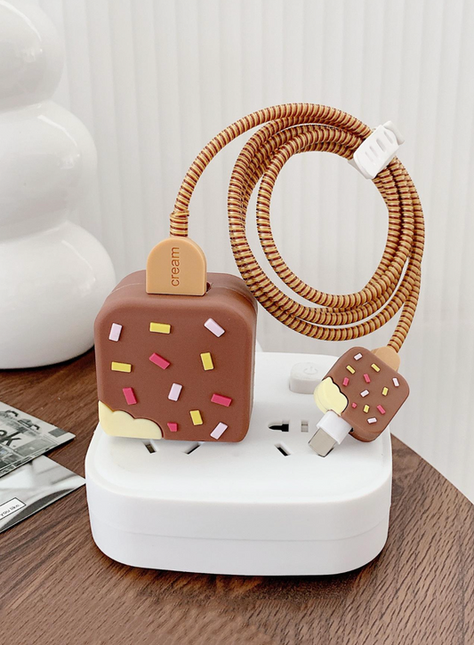 Protector para cable de carga: Chocolate ice cream