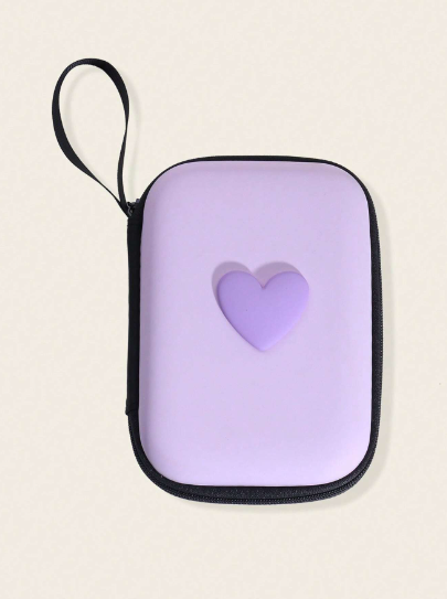 SET: Estuche y protector para cable de carga: Lila Heart