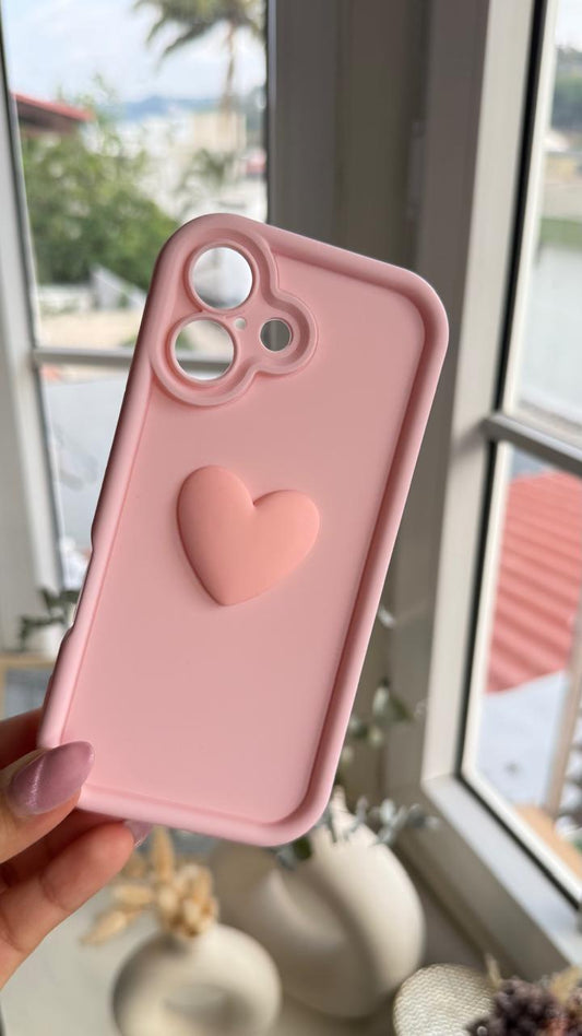 Pink Heart para iPhone 16 normal
