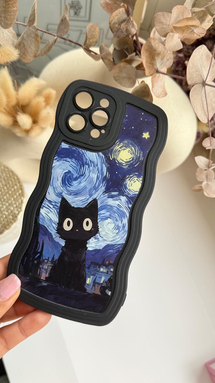 Starry Night Cat para iPhone 12 Pro Max